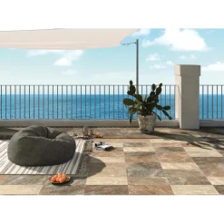 Piastrella da esterno in gres porcellanato Quarzite multicolore 30x60 cm 1,44 m²