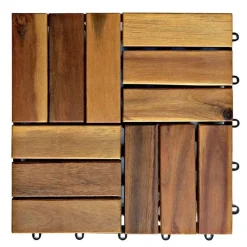 Piastrella da esterno in legno di Acacia sp 2,5 cm 30x30 cm