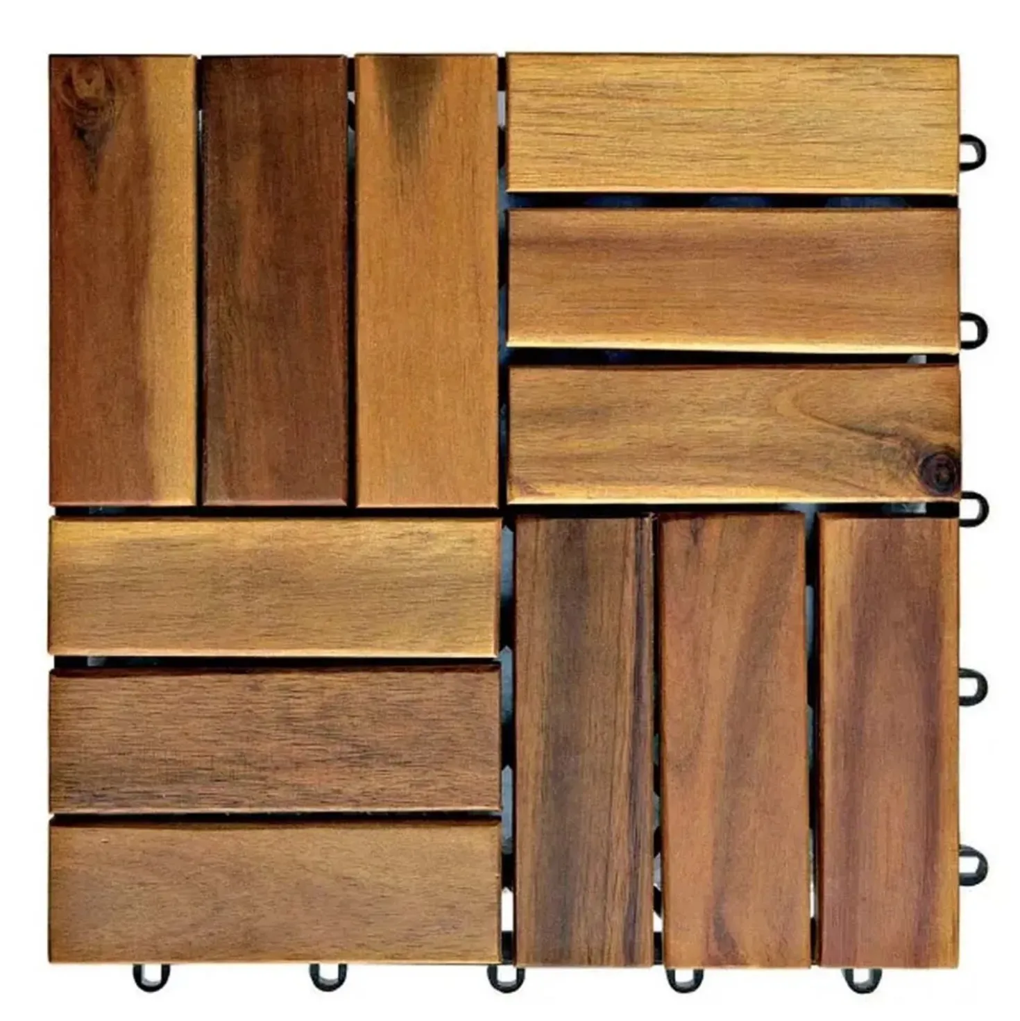 Piastrella da esterno in legno di Acacia sp 2,5 cm 30x30 cm