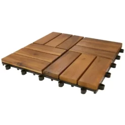 Piastrella da esterno in legno di Acacia sp 2,5 cm 30x30 cm