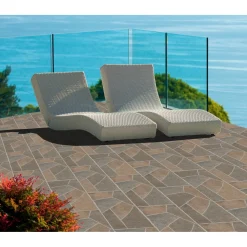 Piastrella da esterno in gres porcellanato Opera beige 30,2x60,4 cm 1,65 m²