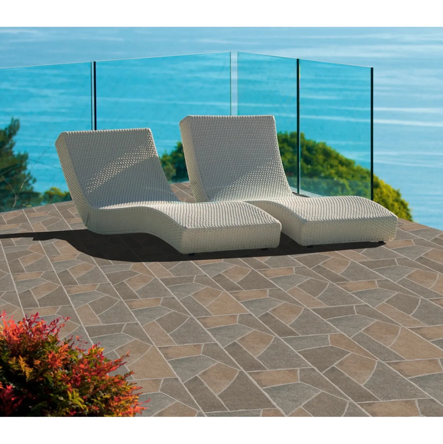 Piastrella da esterno in gres porcellanato Opera beige 30,2x60,4 cm 1,65 m²