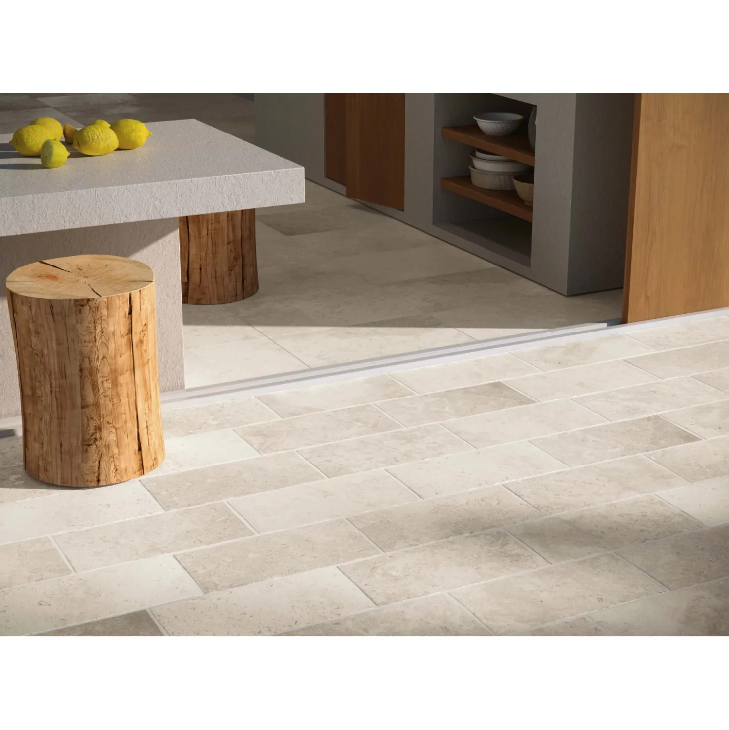 Piastrella da esterno in gres porcellanato Chianca avorio 40x60 cm 1,2 m²
