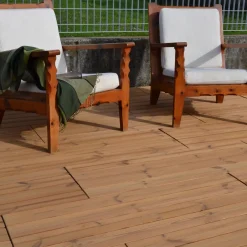 Piastrella da esterno in legno Woodstile termotrattato naturale 40x120 cm