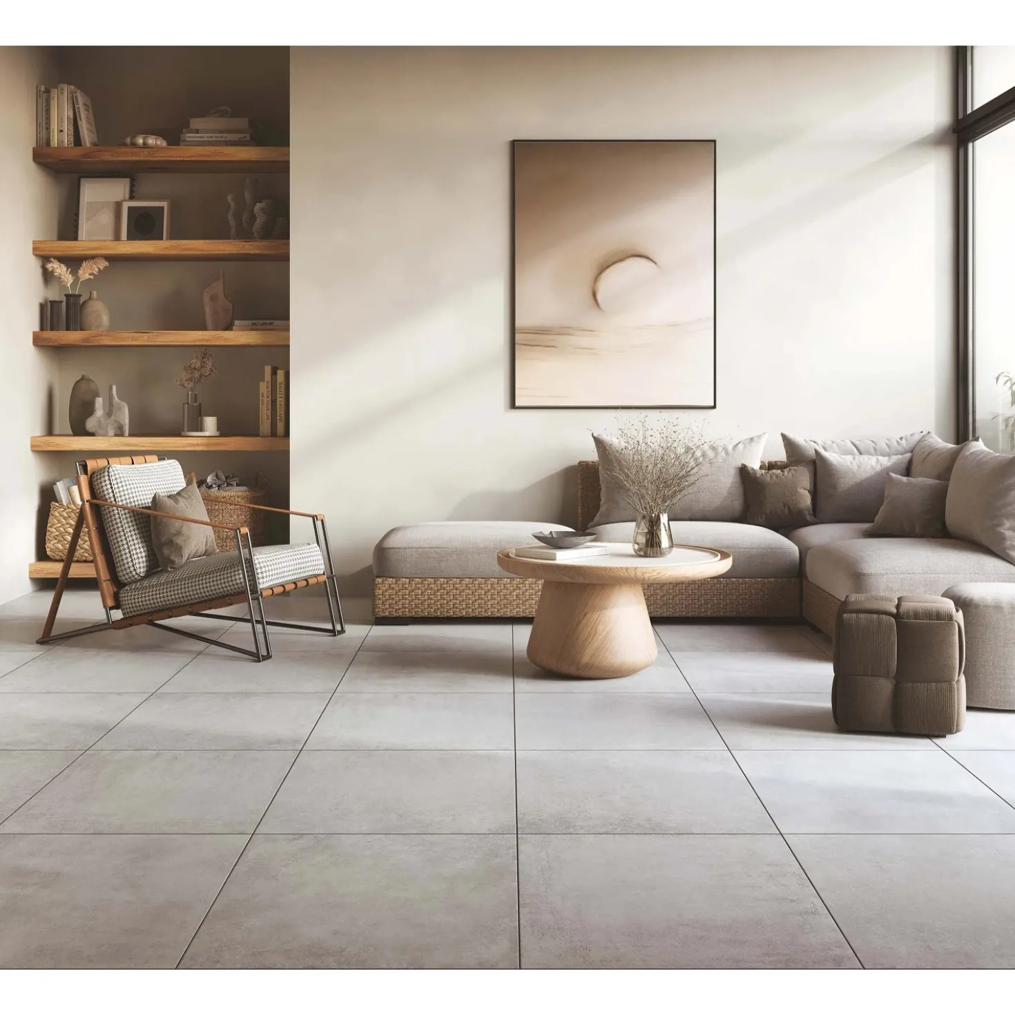 Piastrella in gres porcellanato Beton Tendace grigio 60,4x60,4 cm 1,46 m²