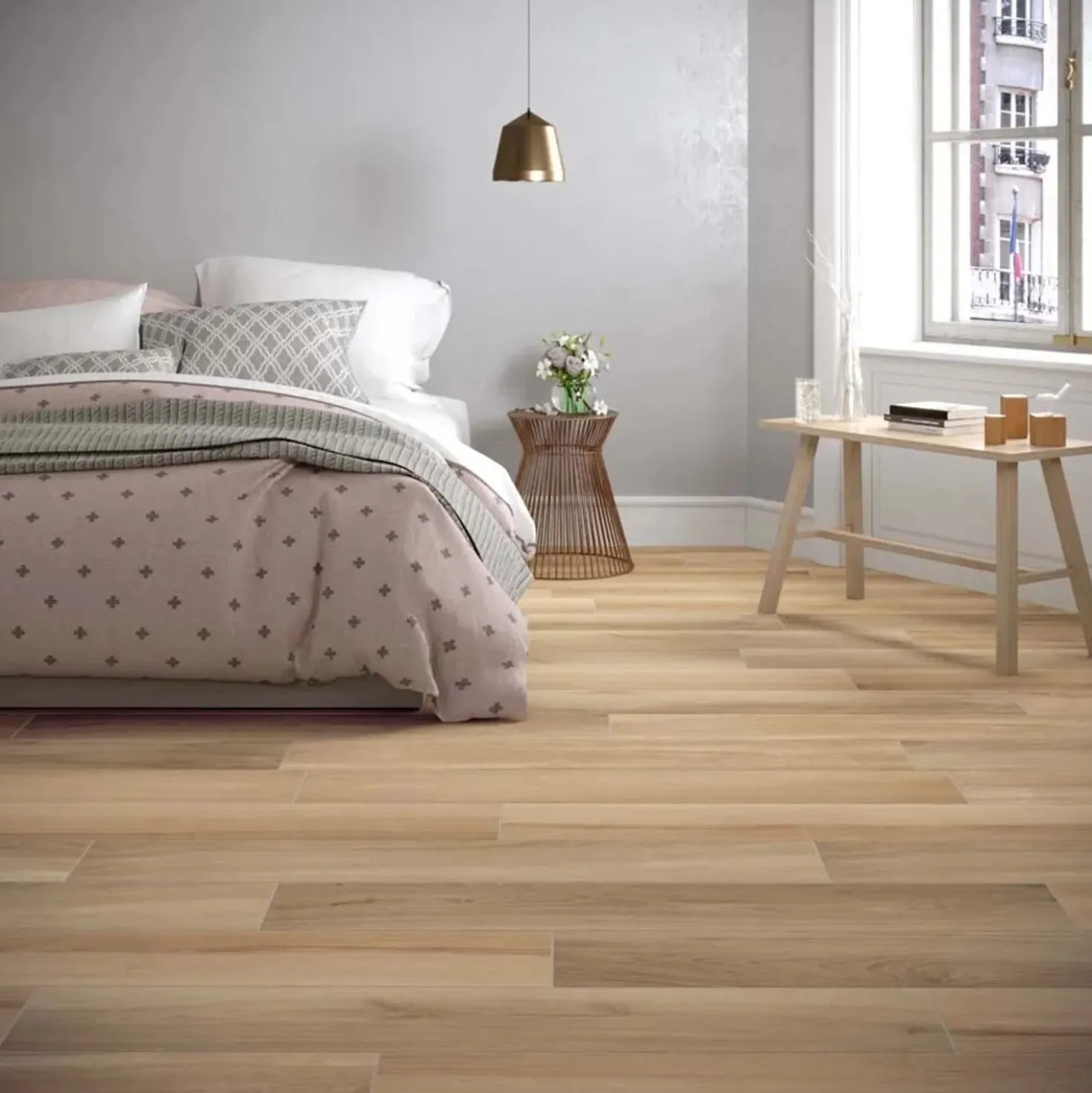 Piastrella in gres porcellanato Chalet marrone 20x120 cm 1,44 m²