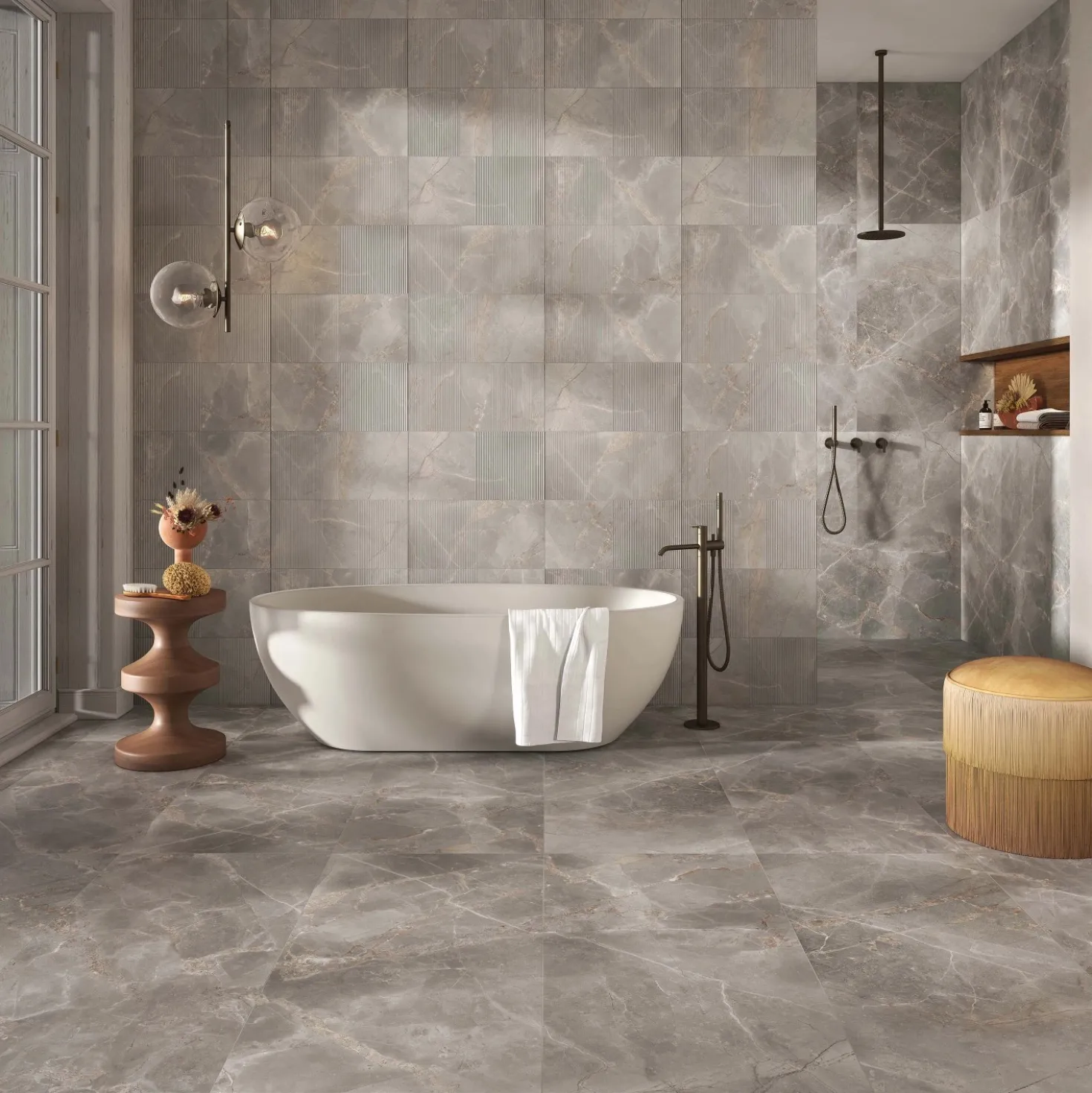 Piastrella in gres porcellanato Iberis Elite grigio 60x119,8 cm rett