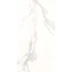 Piastrella in gres porcellanato Marmo Statuario 60x120 cm venato grigio 1,44 m²
