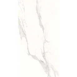 Piastrella in gres porcellanato Marmo Statuario 60x120 cm venato grigio 1,44 m²