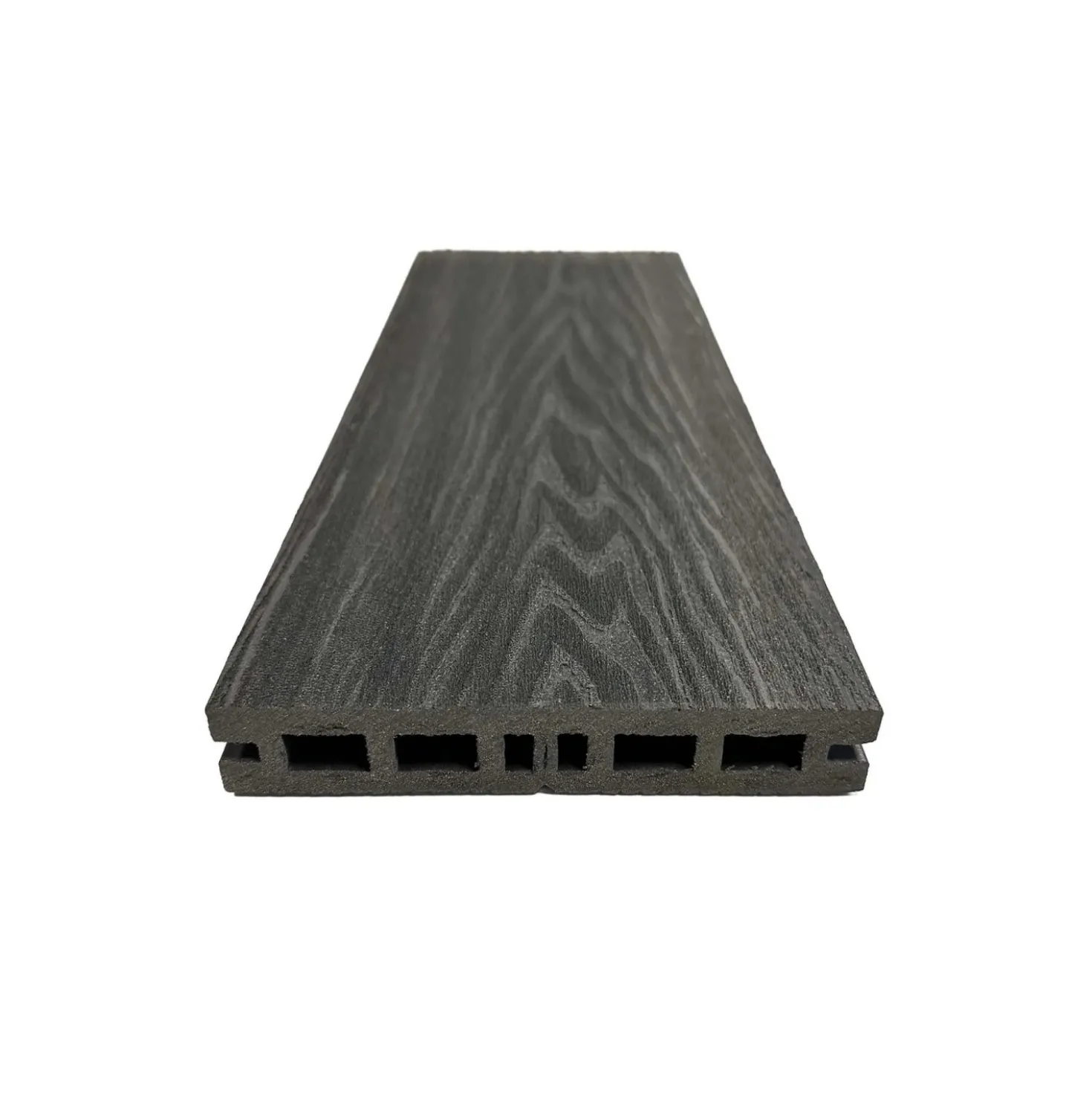Piastrelle da esterno doga WPC WOOD double face antracite 161x2000 mm
