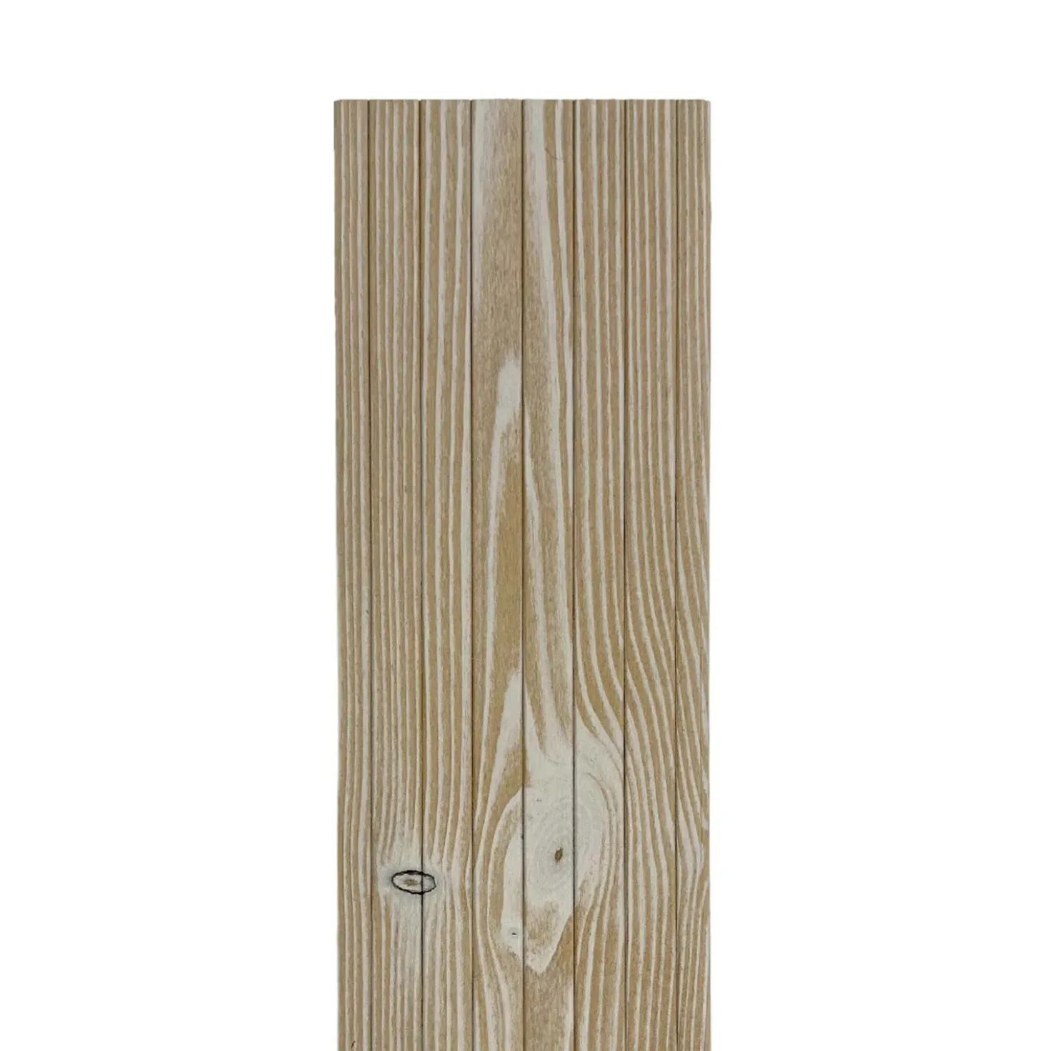 Piastrelle da esterno doga Thermowood clip sistem bianco 118x210 cm