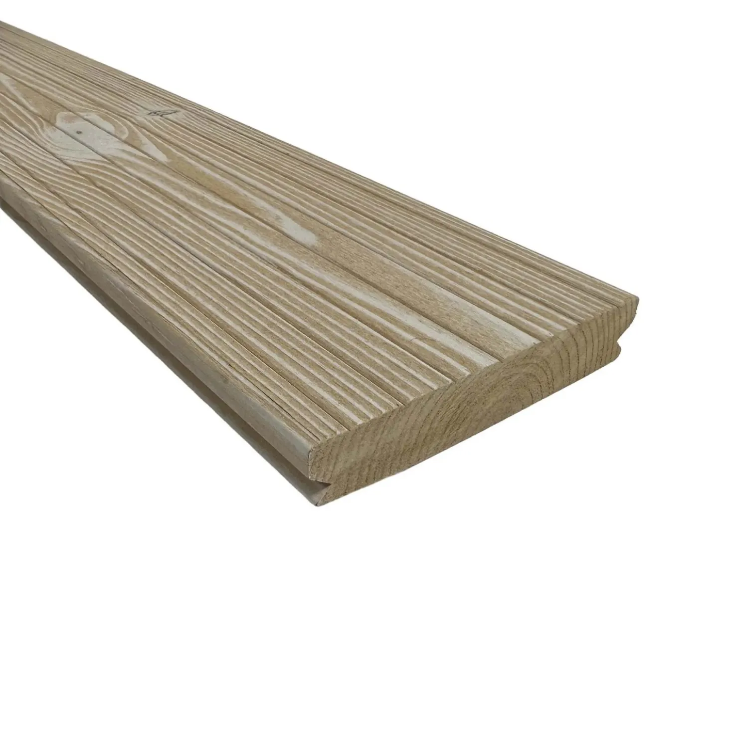Piastrelle da esterno doga Thermowood clip sistem bianco 118x210 cm