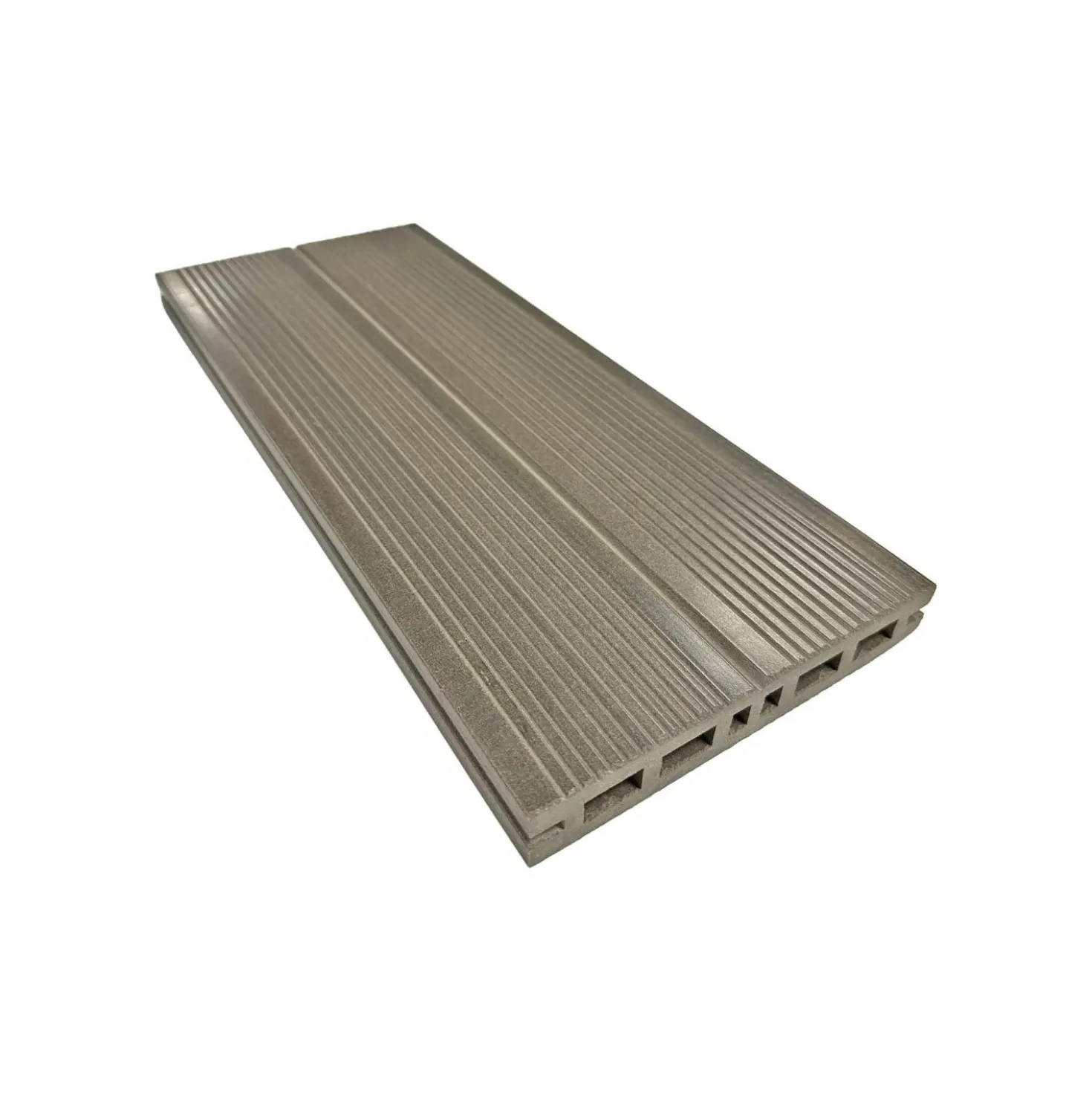 Piastrelle da esterno doga WPC WOOD double face grigio 161x2000 mm