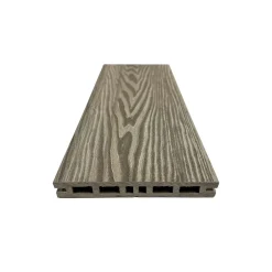 Piastrelle da esterno doga WPC WOOD double face grigio 161x2000 mm