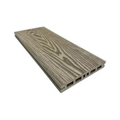 Piastrelle da esterno doga WPC WOOD double face grigio 161x2000 mm