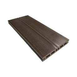 Piastrelle da esterno doga WPC WOOD double face marrone 161x2000 mm
