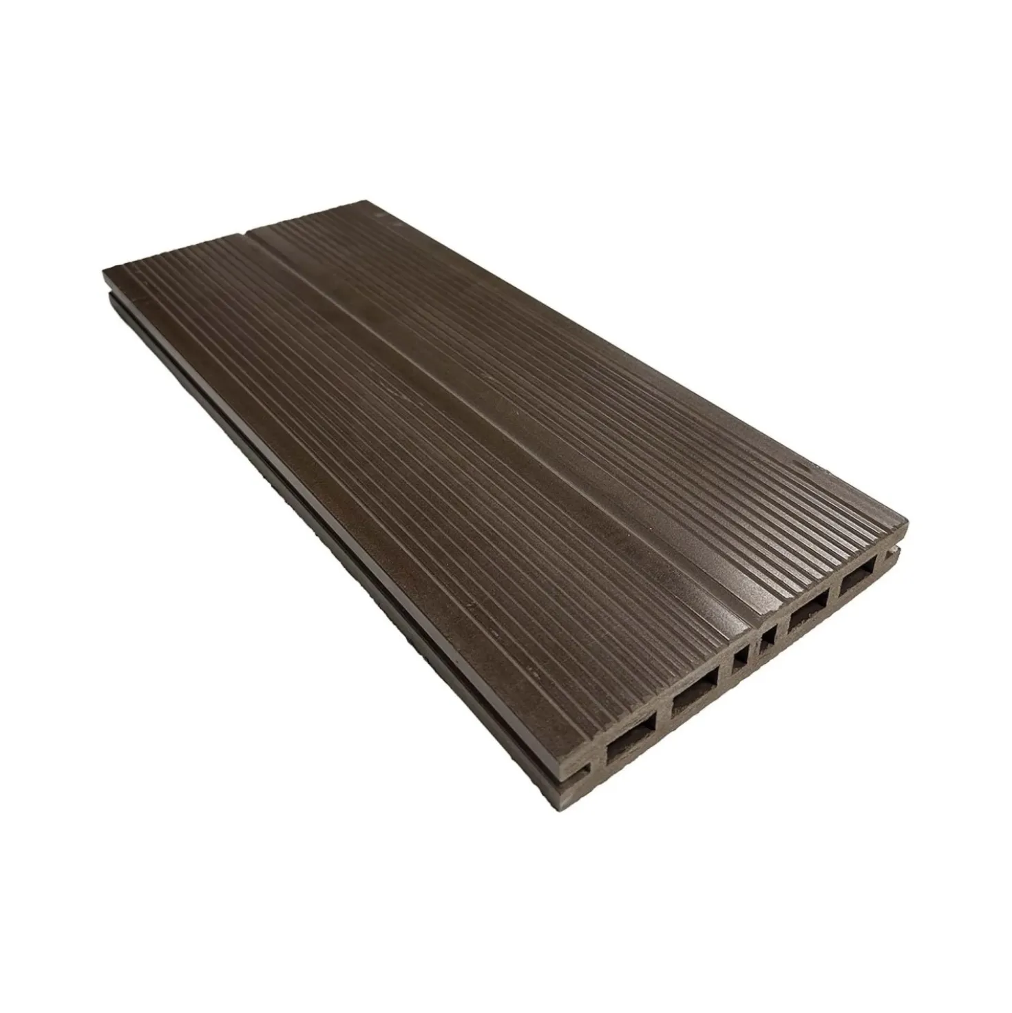 Piastrelle da esterno doga WPC WOOD double face marrone 161x2000 mm