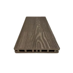 Piastrelle da esterno doga WPC WOOD double face marrone 161x2000 mm