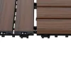 Piastrelle da esterno in polistirene Plustile marrone 10 pz