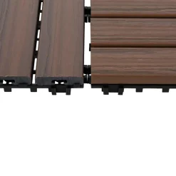 Piastrelle da esterno in polistirene Plustile marrone 10 pz