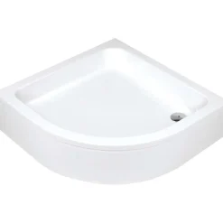 Piatto doccia acrilico semicircolare Idrostile Plus con piedini 90x90 cm bianco