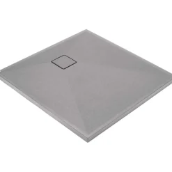 Piatto doccia granito Idrostile Puerto Padre 90x90 cm grigio metallizzato