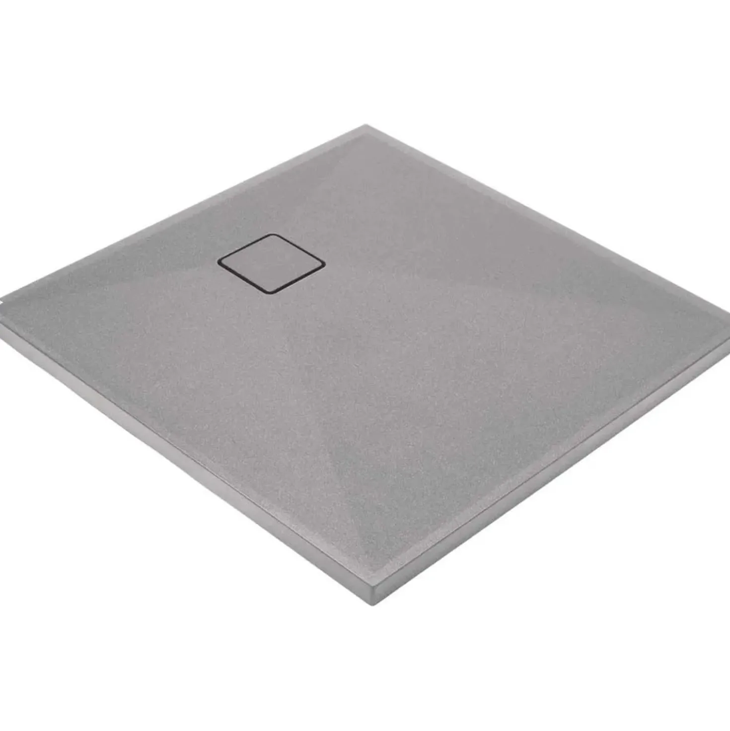 Piatto doccia granito Idrostile Puerto Padre 80x80 cm grigio metallizzato