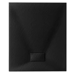 Piatto doccia in poliestere nero effetto pietra 70 x 90 cm