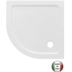 Piatto doccia semicircolare in tecnopolimero Mr.Flat 90x90 cm x H 3 cm