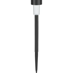 Picchetto solare LED Ø 5,5x40 cm Nero 8 pz
