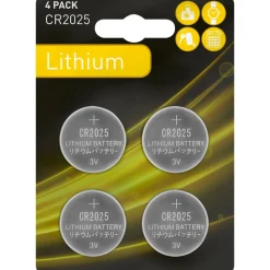 Pila al litio bottone CR 2025 4 pz