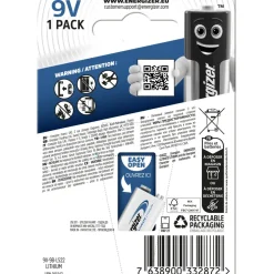 Pila al litio Energizer ULTIMATE 9 V 1 pz