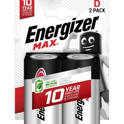 Pila alcalina Energizer MAX ALK D Mono 2 pz