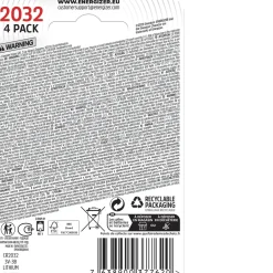 Pile litio bottone Energizer CR2032 specialistiche 235 mAh 4 pz