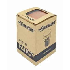 Piletta click-clack con tappo in ceramica con troppopieno beige