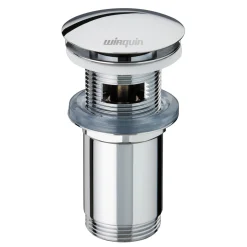 Piletta lavabo Quick clac in Ottone cromato con troppo pieno