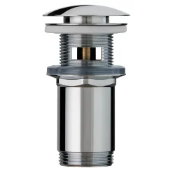 Piletta lavabo Quick clac in Ottone cromato con troppo pieno