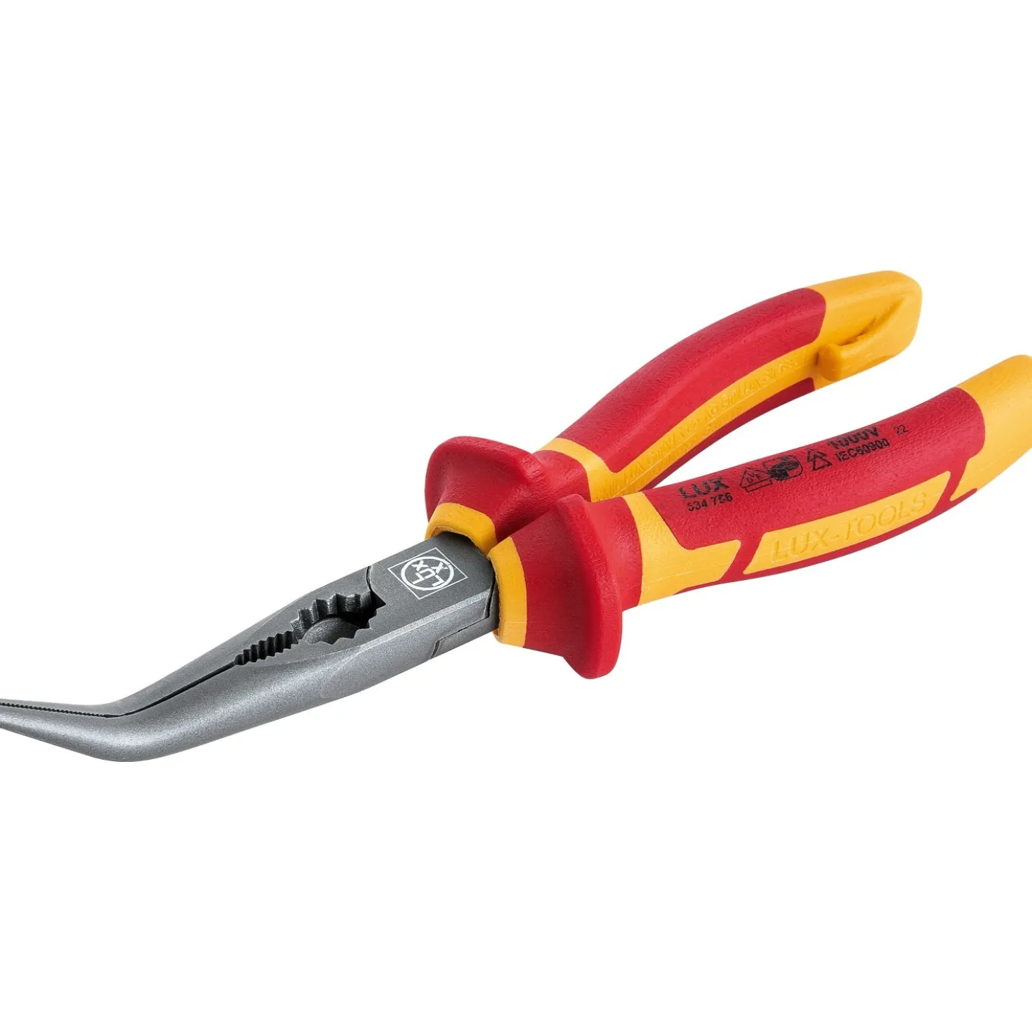 Pinza becchi lunghi curvi LUX-TOOLS VDE Professional L 200 mm