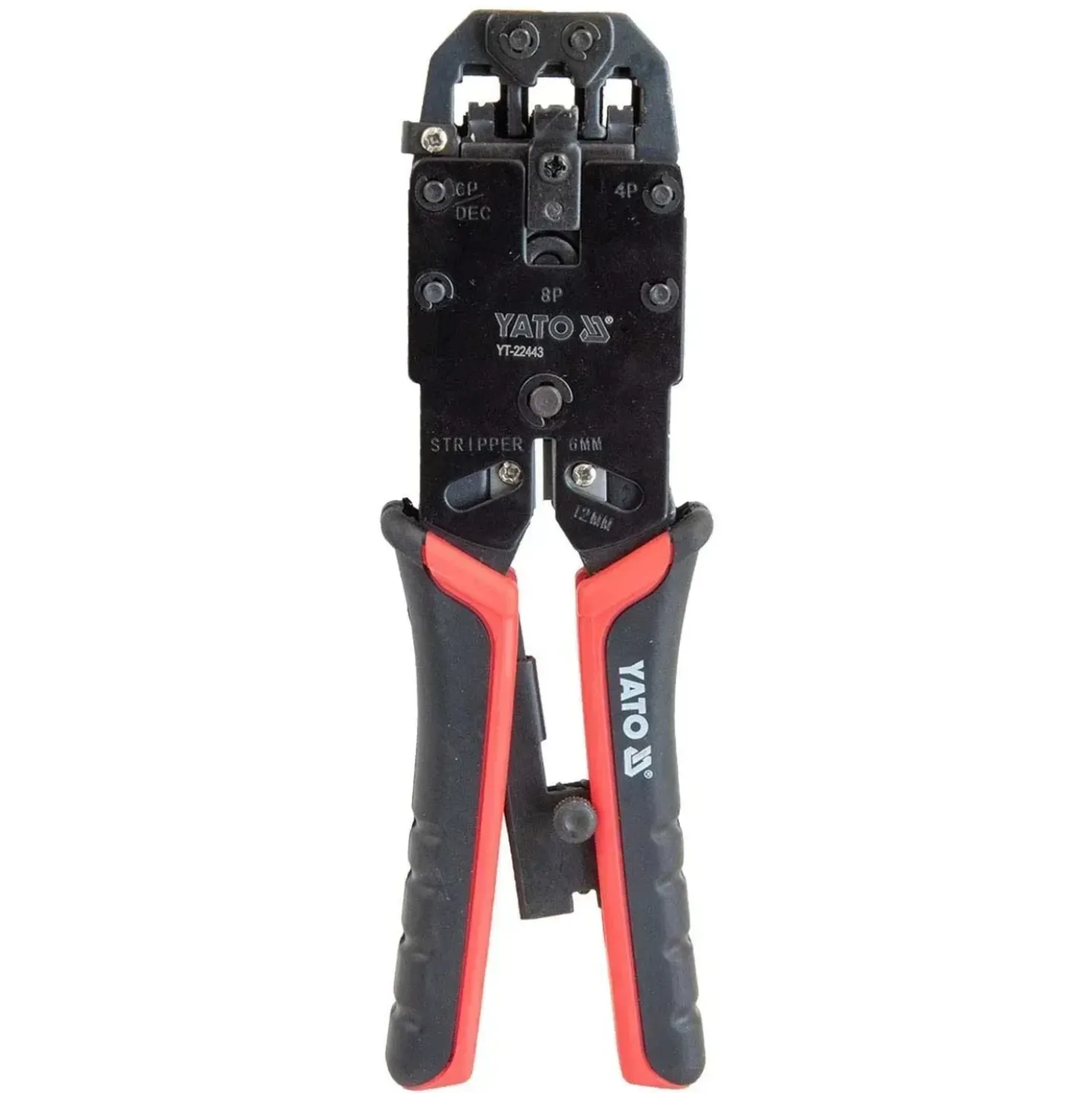 Pinza crimpatrice per connettori plug RJ4/6/8