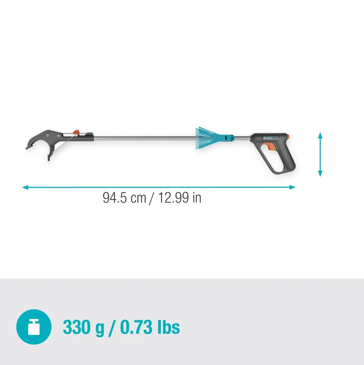 Pinza da giardino Gardena 4 in 1 per raccolta rifiuti 94,5 cm