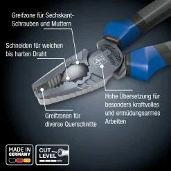 Pinza universale LUX-TOOLS PRO 180 mm impugnatura 3K