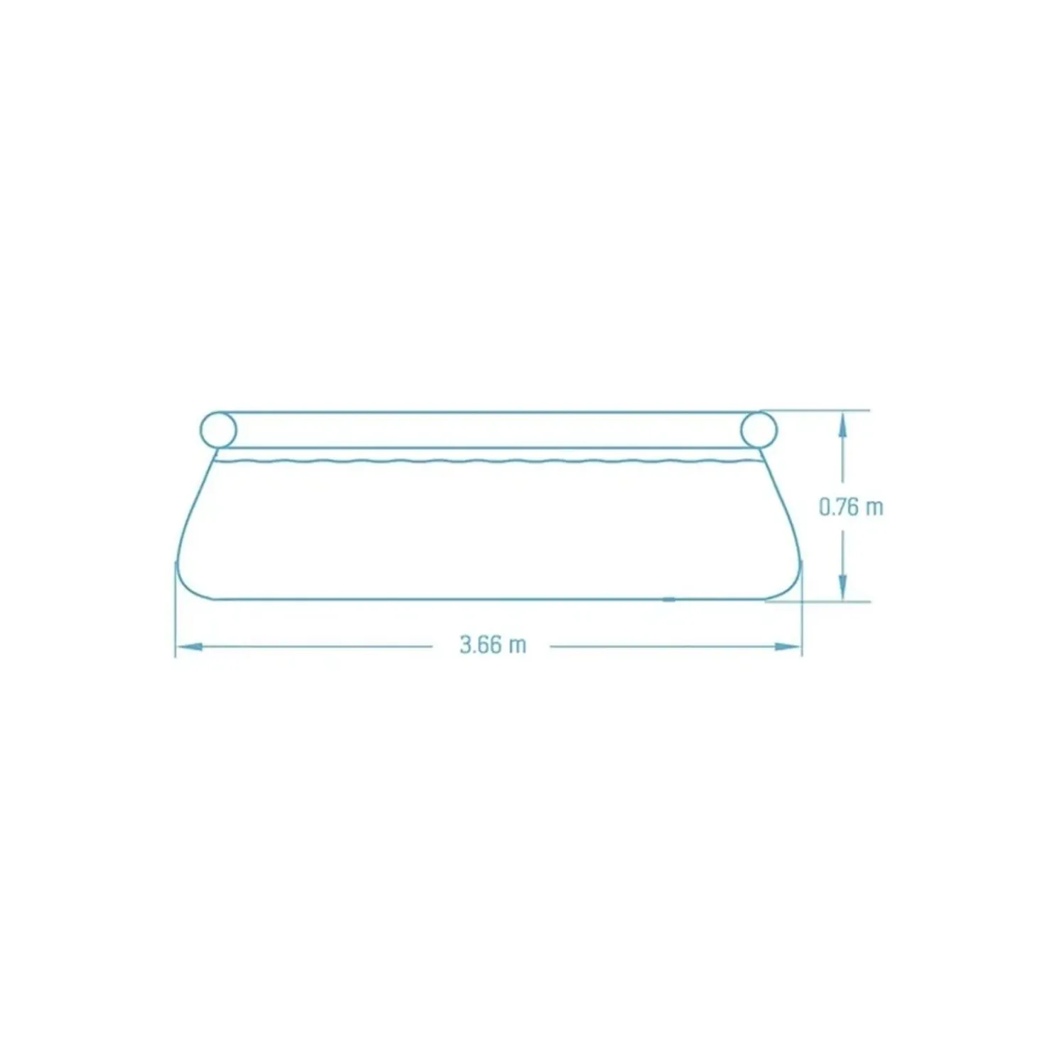Piscina fuori terra gonfiabile in pvc Bestway Fast Set Ø 366 x H 76 cm