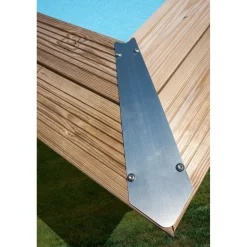 Piscina fuori terra in legno Gre Canelle 2 ovale 535x335x117 cm