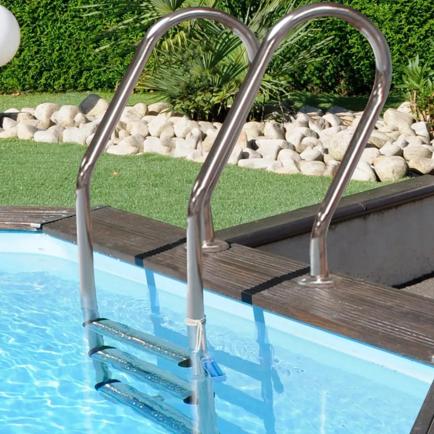 Piscina fuori terra in legno Gre Canelle 2 ovale 535x335x117 cm