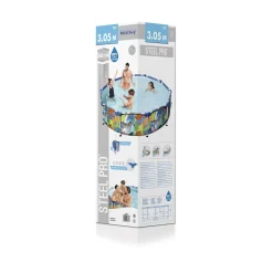 Piscina fuori terra tubolare in pvc/acciaio Bestway Steel Pro 3.05 m x 66 cm