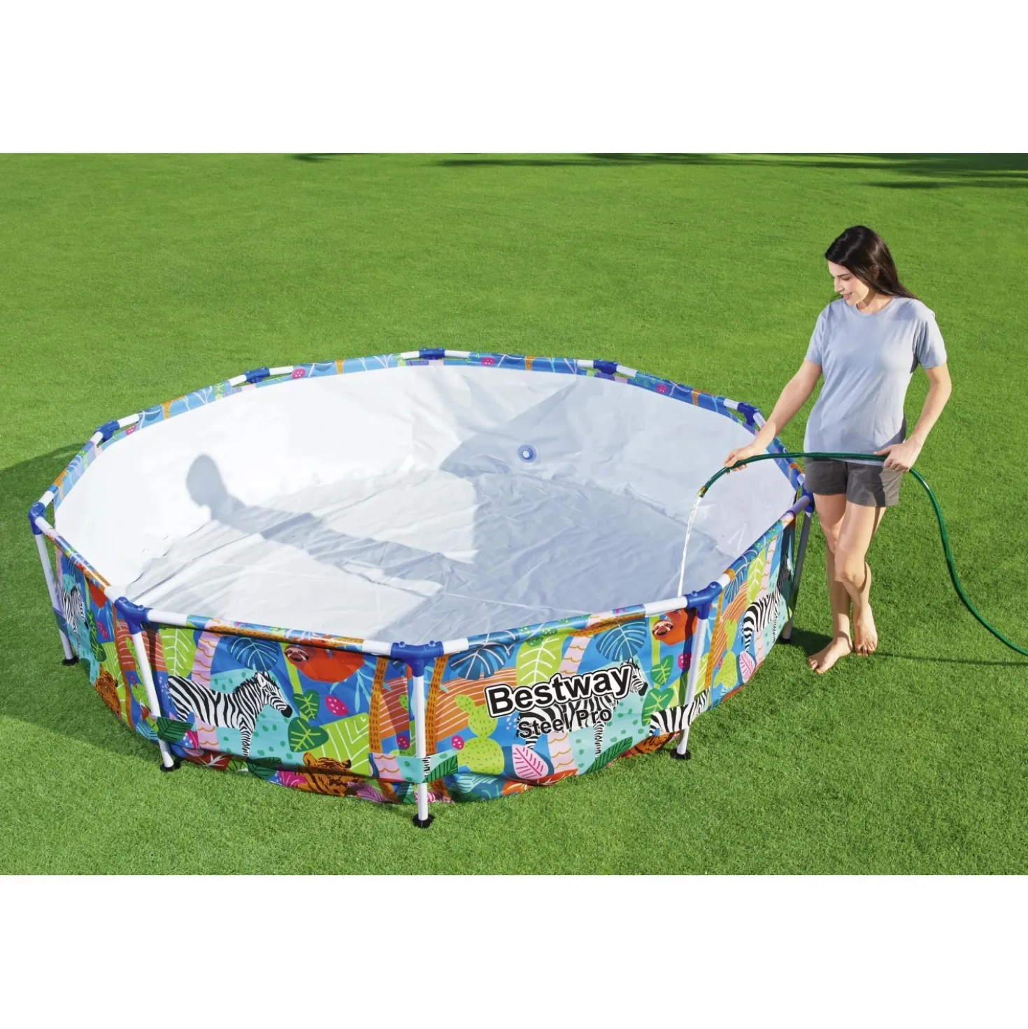 Piscina fuori terra tubolare in pvc/acciaio Bestway Steel Pro 3.05 m x 66 cm