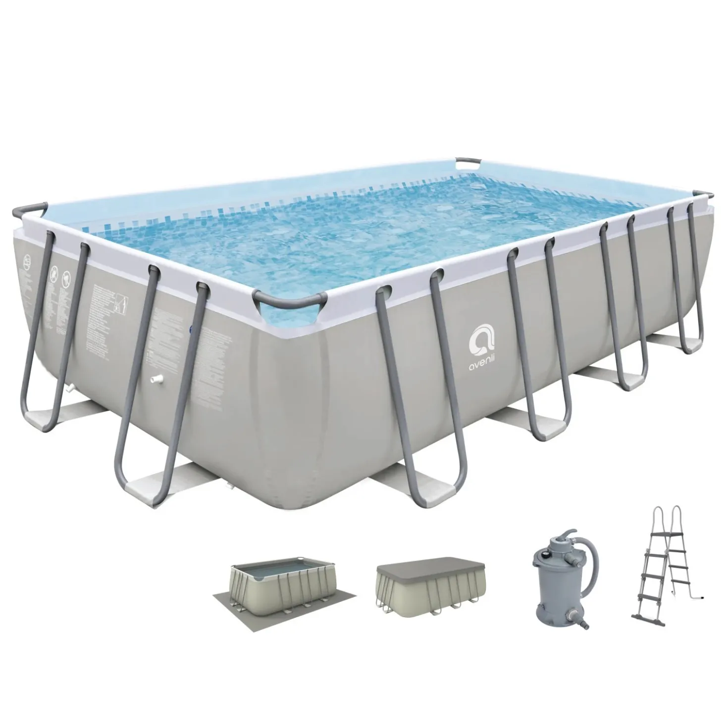 Piscina fuori terra tubolare in pvc/acciaio Avenli 549x305x122 cm