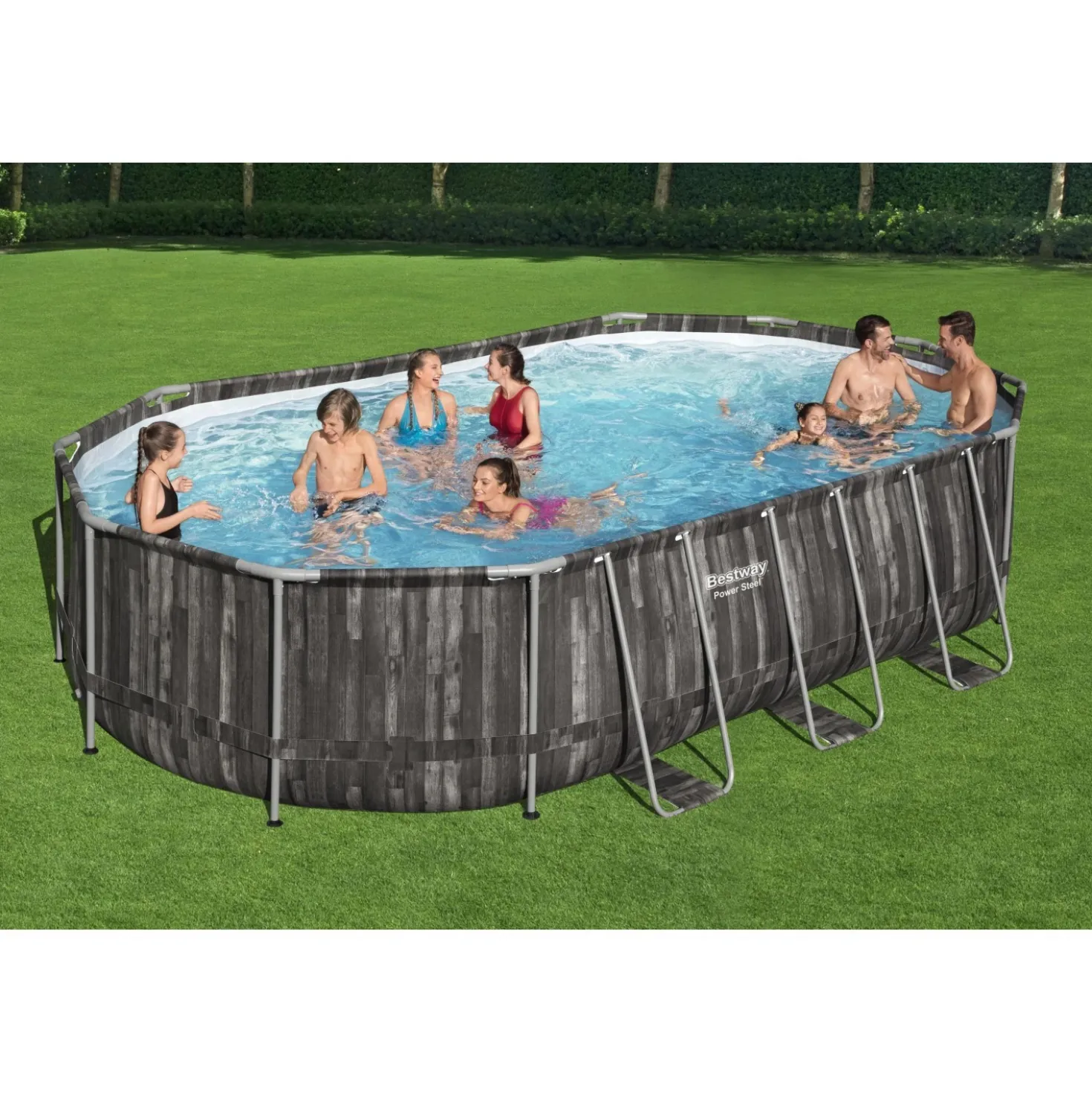 Piscina fuori terra tubolare in pvc/acciaio Bestway Pw Steel 610x366x122 cm