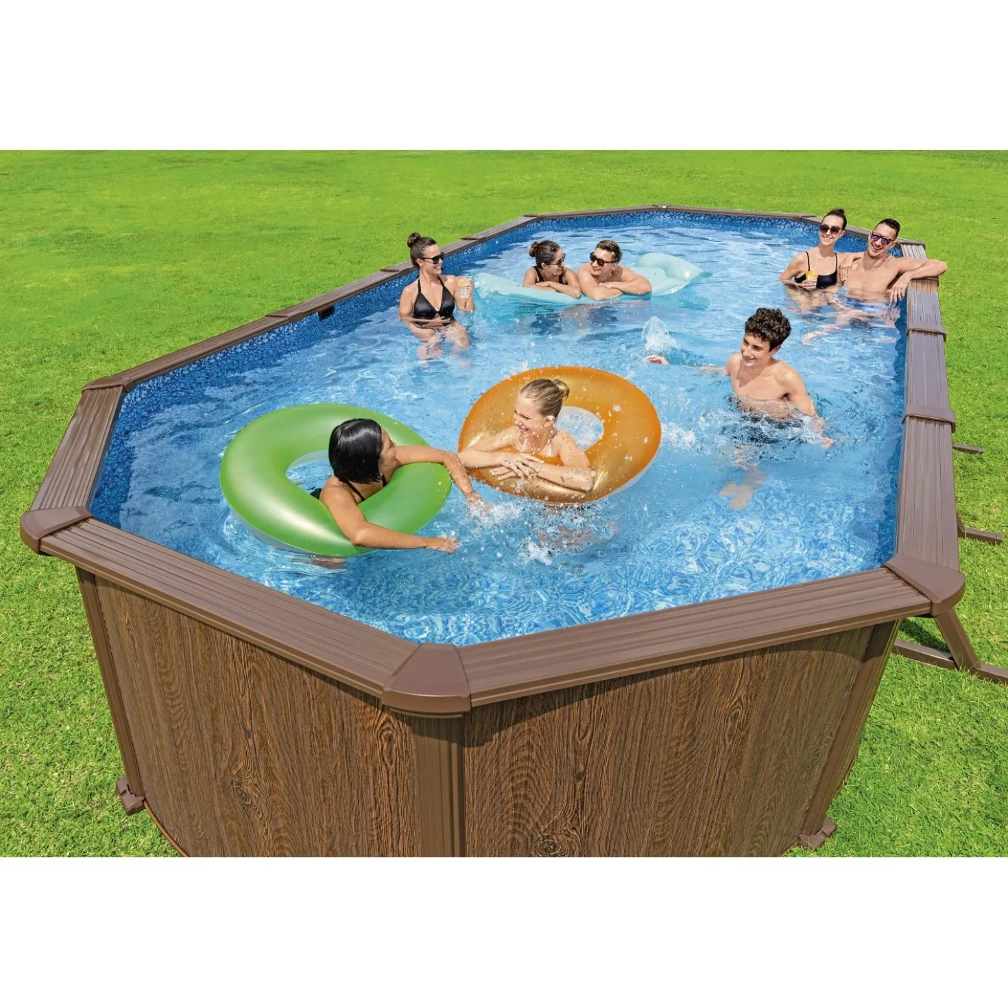 Piscina fuori terra tubolare in pvc/acciaio Bestway Hydrium 730x360x130 cm