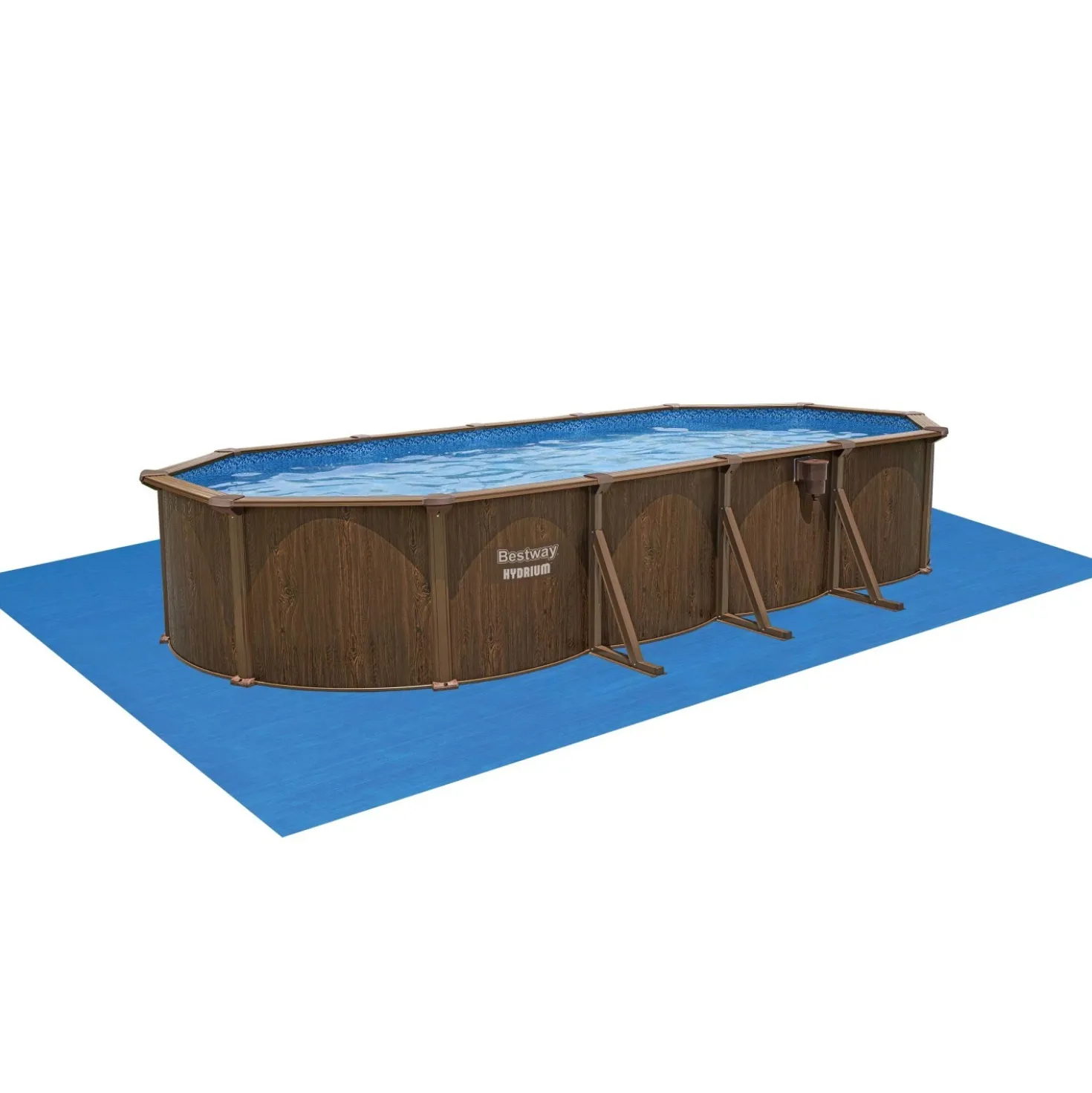 Piscina fuori terra tubolare in pvc/acciaio Bestway Hydrium 730x360x130 cm